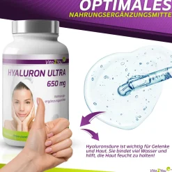 Hyaluronsäure Ultra Kapseln 650mg|Vita2You Outlet