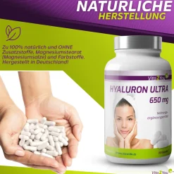 Hyaluronsäure Ultra Kapseln 650mg|Vita2You Outlet