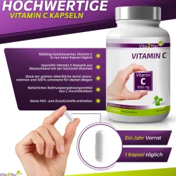 Vitamin C 1000mg Kapseln - Hochdosiert>Vita2You Discount