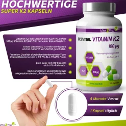 Vitamin K2 100µg Kapseln - all trans|Vita2You Online