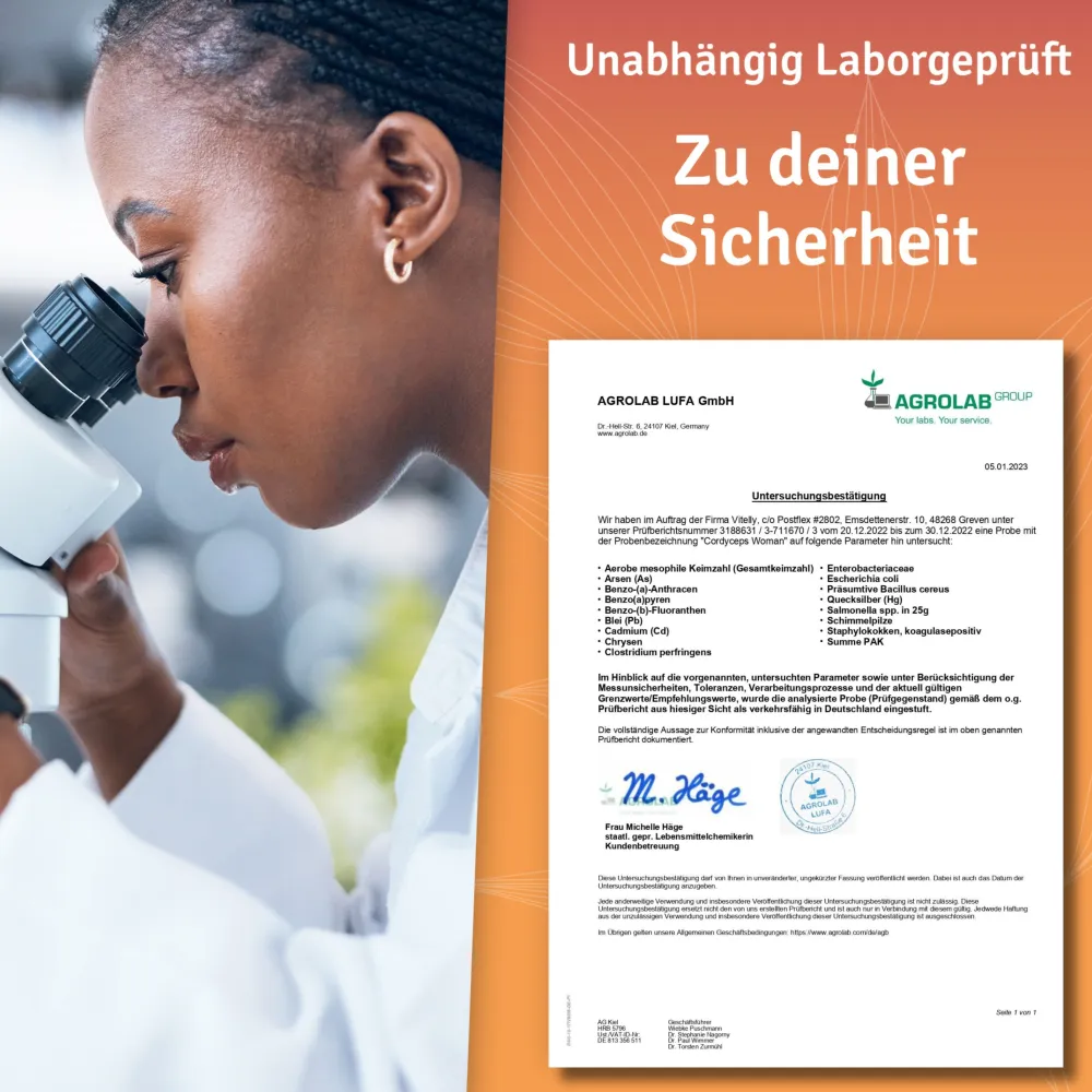 vitelly Cordyceps Woman® Zyklus Kapseln für Frauen mit Kinderwunsch ausreichend für einen Monat!> Online