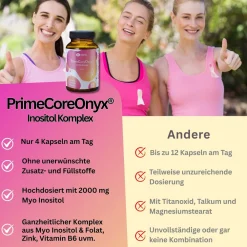 vitelly PrimeCoreOnyx® – Myo Inositol Komplex mit 6 hochwertigen Mikronährstoffen| Discount