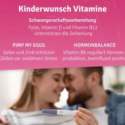 vitelly WomanToMum® Kinderwunsch Vitamine für einen Monat><noscript><img width=