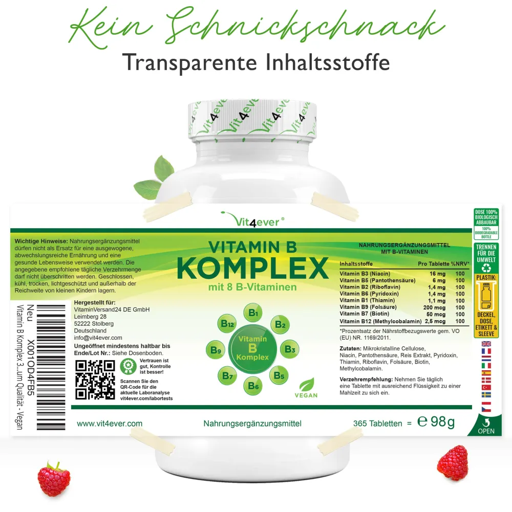 Vitamin B Komplex - 8 B-Vitamine>vit4ever Hot