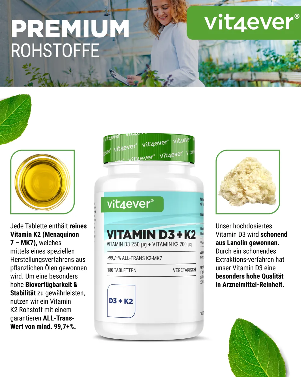Vitamin D3 10.000 I.E. + Vitamin K2 200 mcg>vit4ever Online