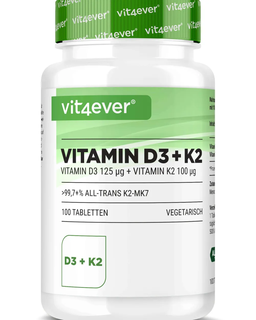 Vitamin D3 5.000 I.E. + Vitamin K2 100 mcg|vit4ever Online