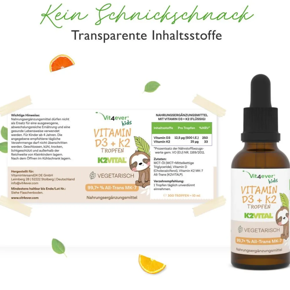 Vitamin D3 + K2 Kids|vit4ever Best