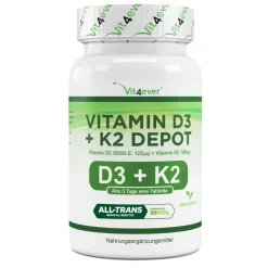 Vitamin D3 5.000 + K2 100mcg|vit4ever Hot