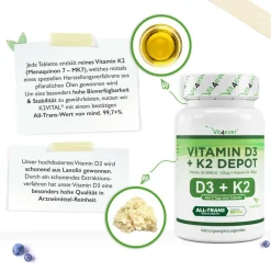 Vitamin D3 5.000 + K2 100mcg|vit4ever Hot