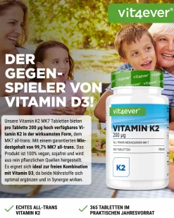 Vitamin K2 - Menaquinon MK-7|vit4ever Outlet
