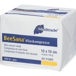 Vlieskompressen 4 fach 10 x 10 cm unsteril> Hot
