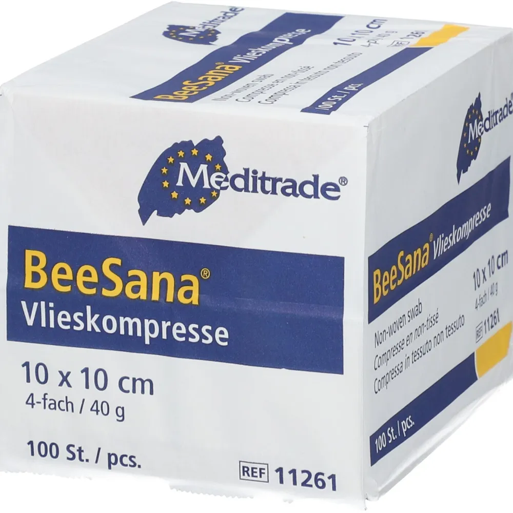 Vlieskompressen 4 fach 10 x 10 cm unsteril> Hot