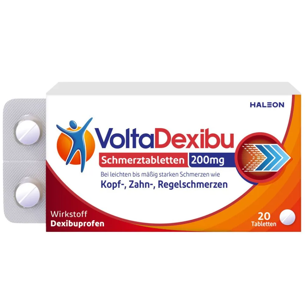 VoltaDexibu Schmerztabletten, Dexibuprofen 200 mg| Discount