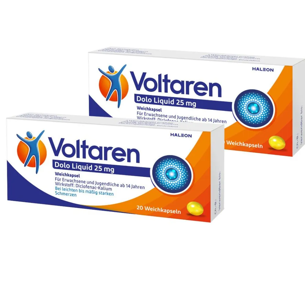 Dolo Liquid 25 mg Weichkapseln, gegen Muskelschmerzen|Voltaren