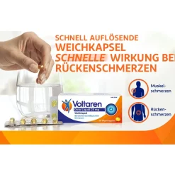 Dolo Liquid 25 mg Weichkapseln, gegen Muskelschmerzen|Voltaren