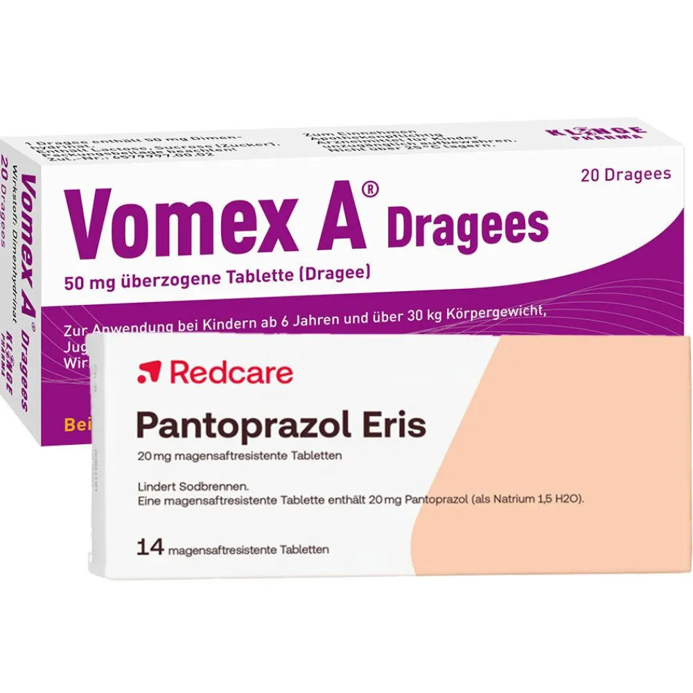 Vomex A® Dragees + Redcare Pantoprazol Eris| Discount