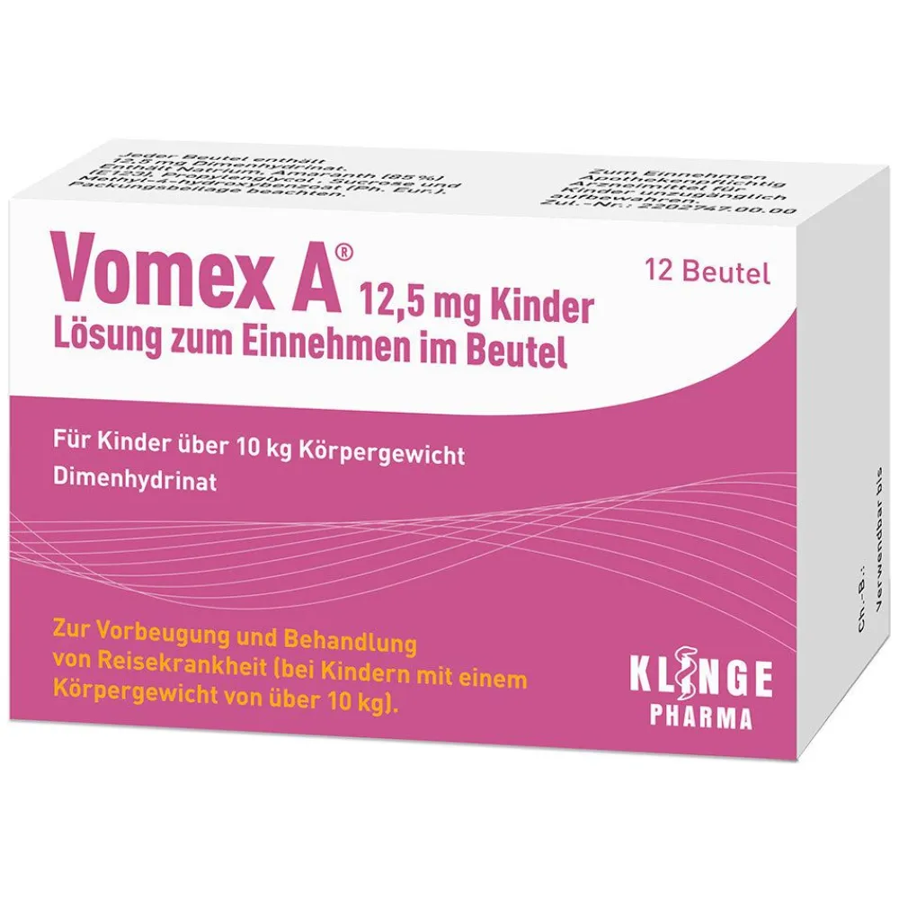 12,5 mg Kinder im Beutel zum Mitnehmen|Vomex A Outlet