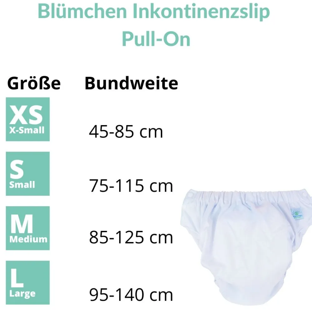 Waschbare Inkontinenzhose / Pants für Erwachsene>Blümchen New