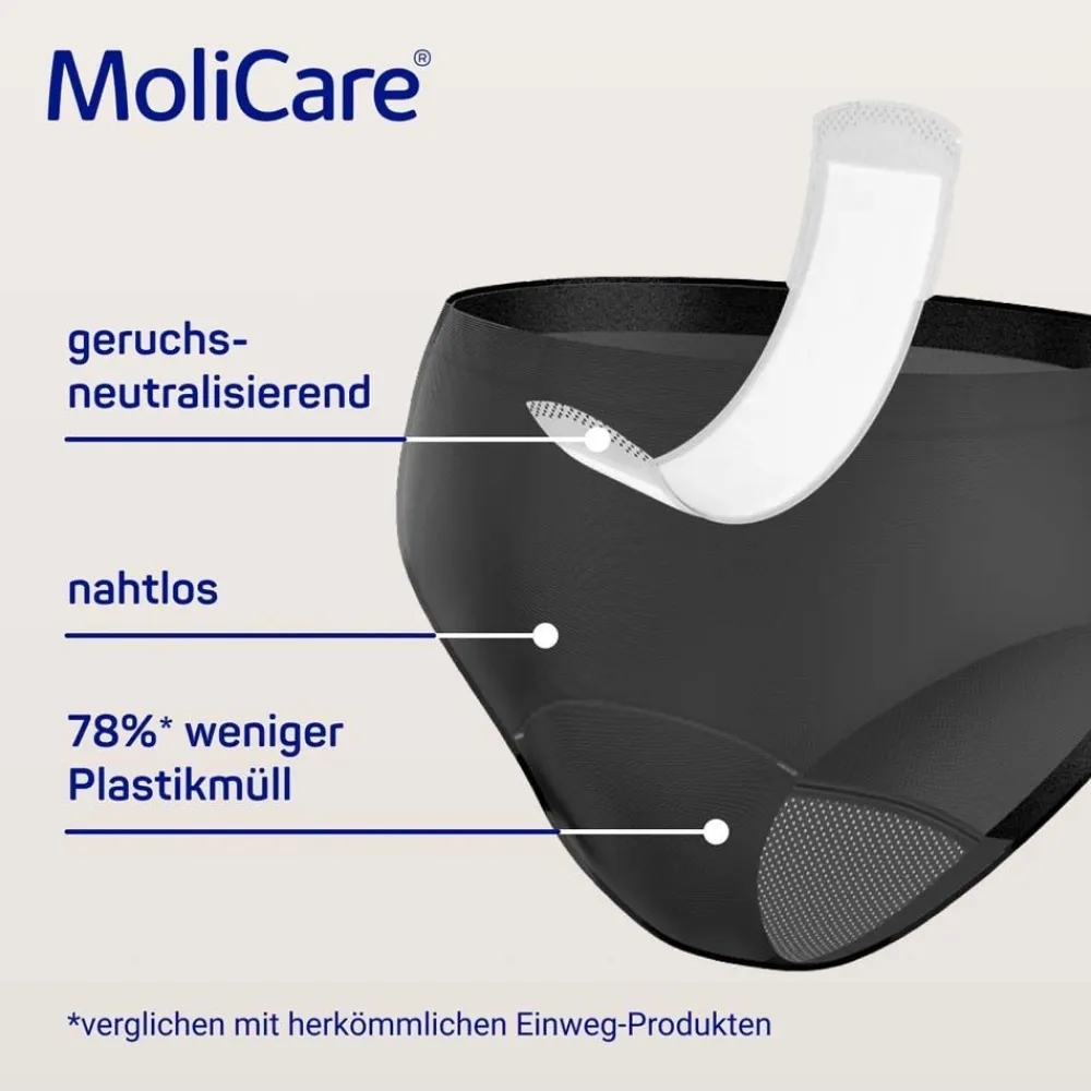 Waschbarer Inkontinenzslip ® lady Absorbent underwear Größe M + 5 X-Change Pads>MoliCare Online