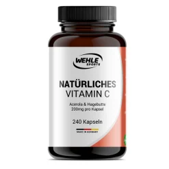 Vitamin C Acerola-Extrakt & Hagebutten-Extrakt Kapseln|WEHLE SPORTS