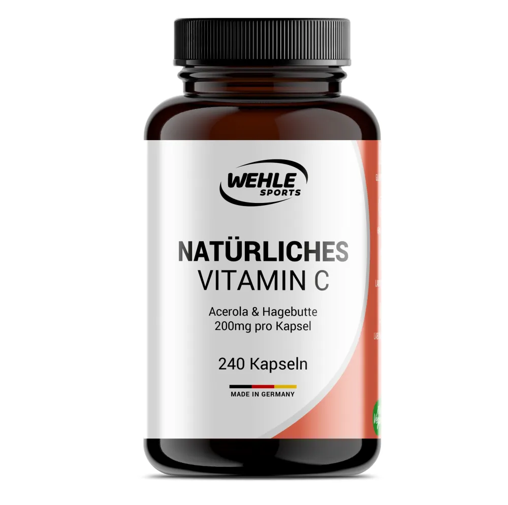 Vitamin C Acerola-Extrakt & Hagebutten-Extrakt Kapseln|WEHLE SPORTS