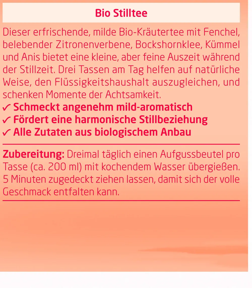 Bio Stilltee - wohltuende Bio-Kräuterteemischung fördert eine harmonische Stillbeziehung|WELEDA Sale