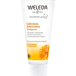 Calendula-Zahncreme - mit mineralischem Putzkörper reinigt die Zähne sanft & gründlich|WELEDA Discount