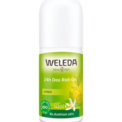 Weleda 24h Deo Roll-On Citrus - natürlich frisch und wirksam, 24h Schutz ohne Aluminiumsalze|WELEDA Citrus New