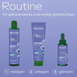 Weleda Hydra Shine Feuchtigkeits-Shampoo mit Hyaluronsäure und Alpen-Lein für trockenes Haar><noscript><img width=