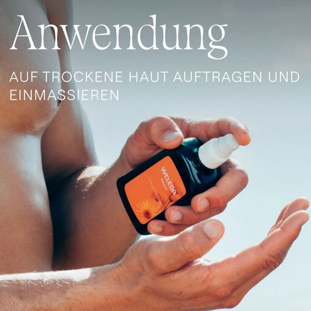Massageöl Arnika - die Massge ist durchblutungsfördernd, durchwärmt und lockert Muskeln>WELEDA Hot