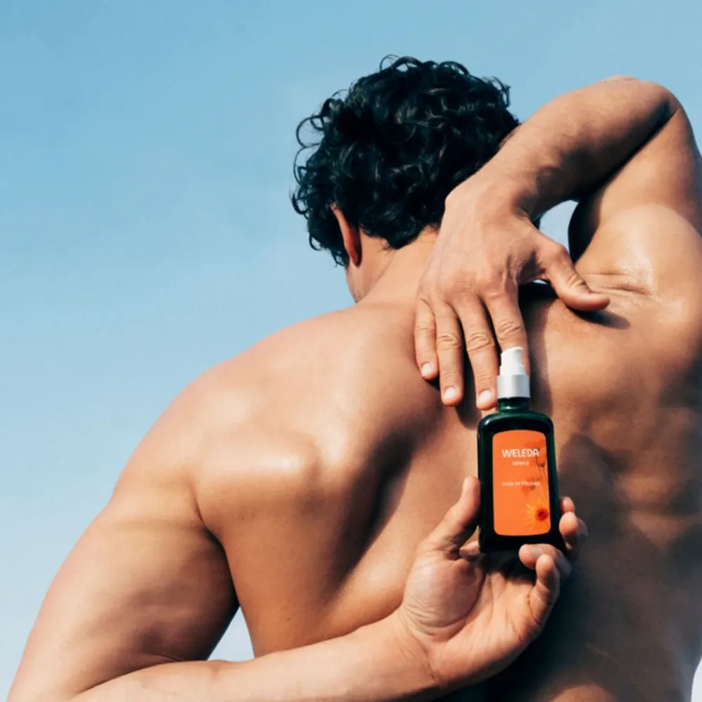 Massageöl Arnika - die Massge ist durchblutungsfördernd, durchwärmt und lockert Muskeln>WELEDA Hot