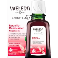 Ratanhia-Mundwasser - strafft das Zahnfleisch und verleiht natürlich frischen Atem>WELEDA