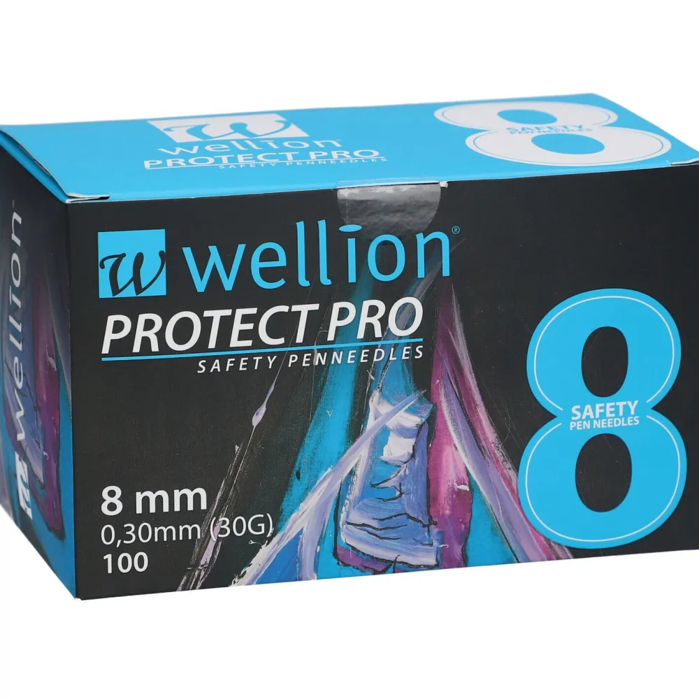 PROTECT PRO Sicherheits-Pen-Nadeln 8 mm x 0,30 mm|wellion Discount