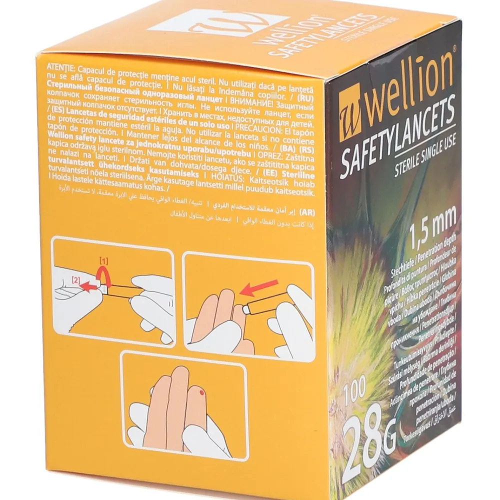 Safetylancets 28 G 1,5 mm>wellion Best