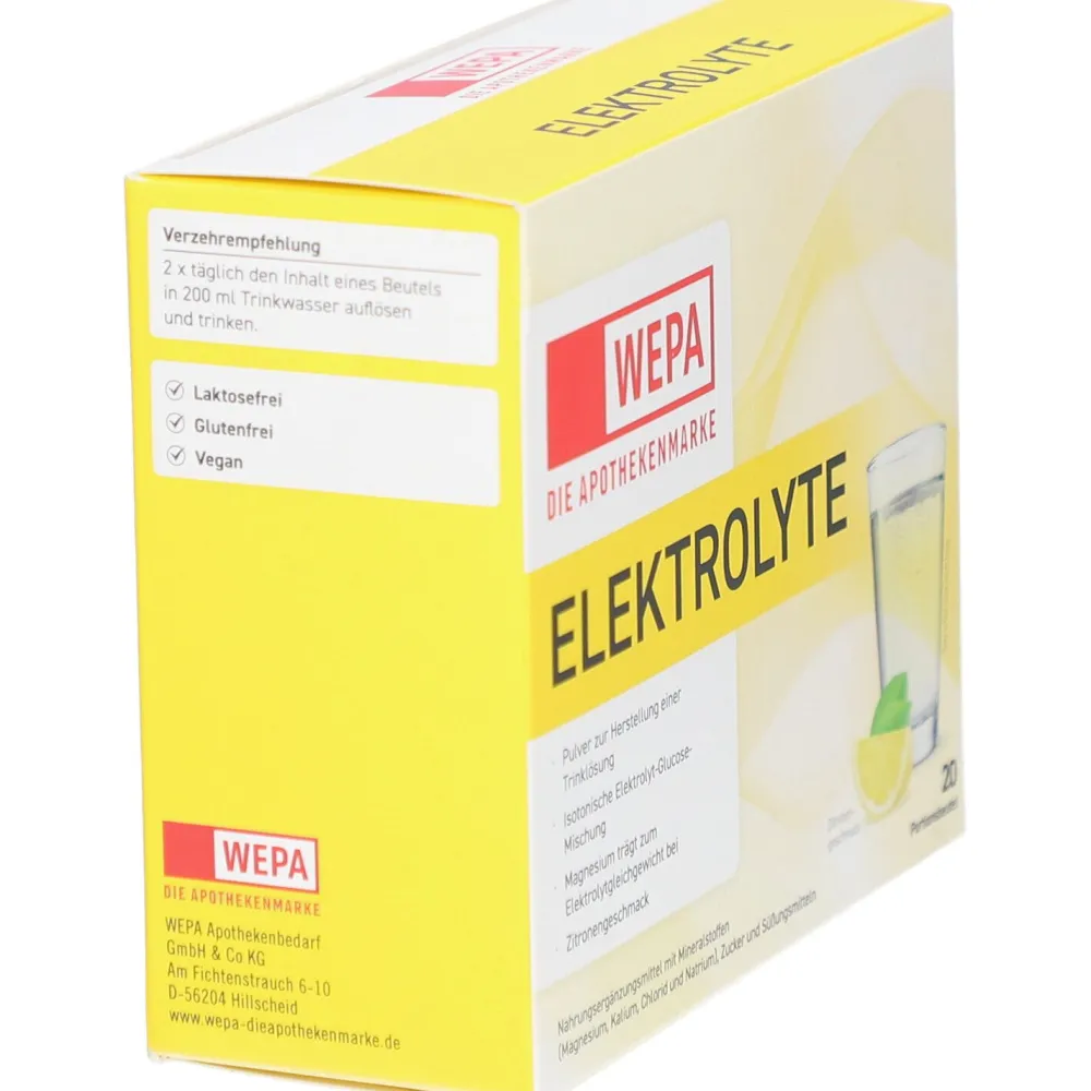 WEPA Elektrolyte Pulver Zitrone in Beuteln| Outlet