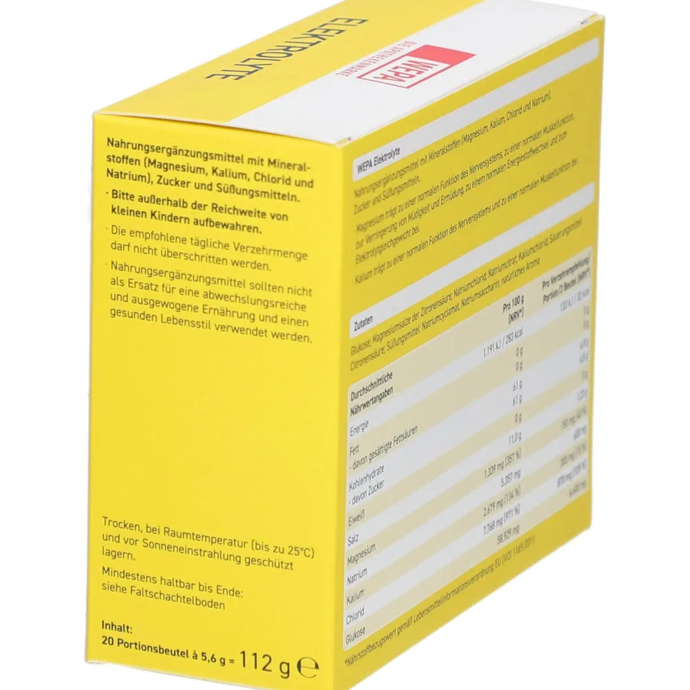 WEPA Elektrolyte Pulver Zitrone in Beuteln| Outlet