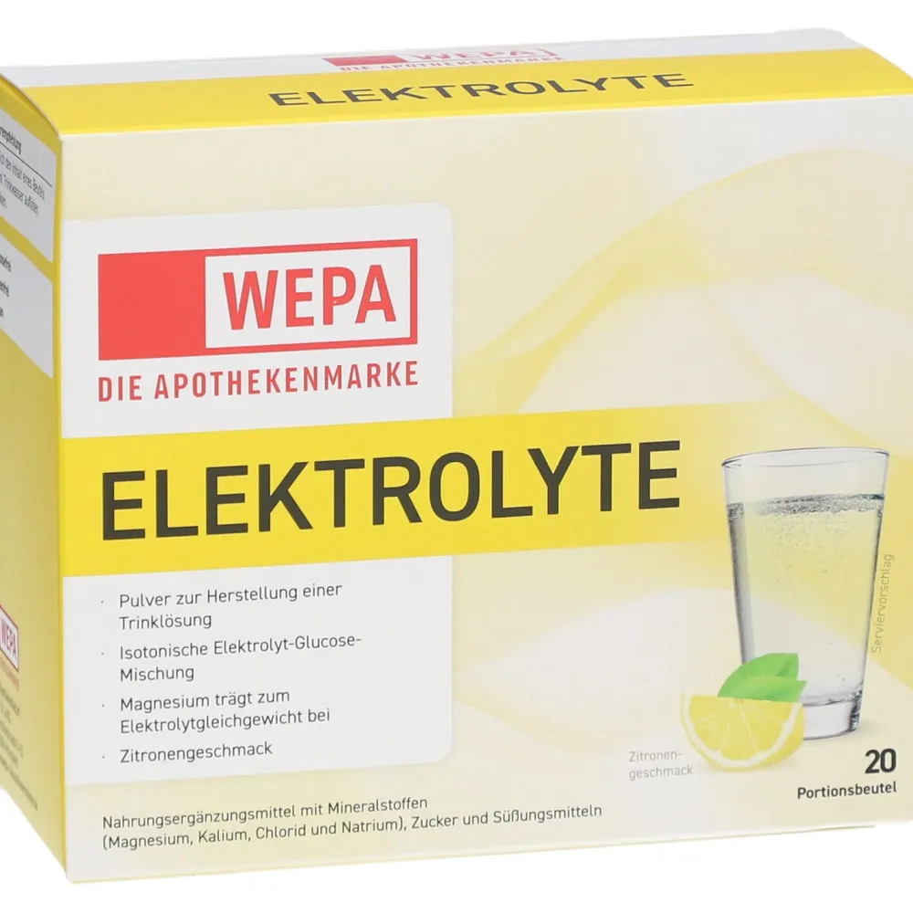 WEPA Elektrolyte Pulver Zitrone in Beuteln| Outlet