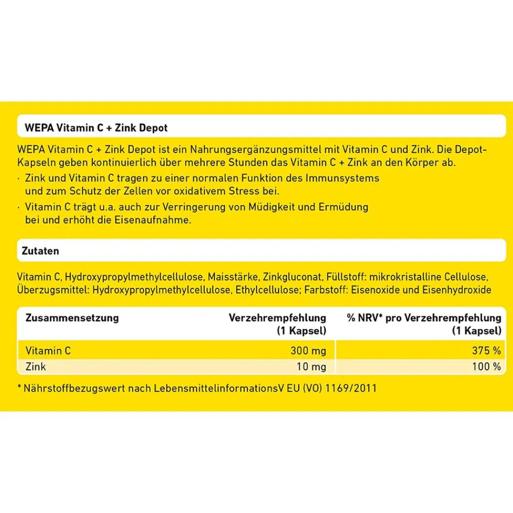 WEPA Vitamin C+Zink Kapseln| New