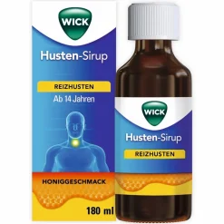 WICK Husten-Sirup gegen Reizhusten mit Honig bietet Linderung gegen Husten bis zu 6 Stunden> Hot