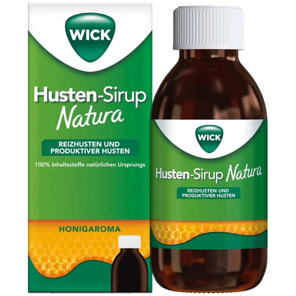 WICK Husten-Sirup Natura für Erwachsene: 2-in-1 Linderung von Reizhusten und produktivem Husten> Discount
