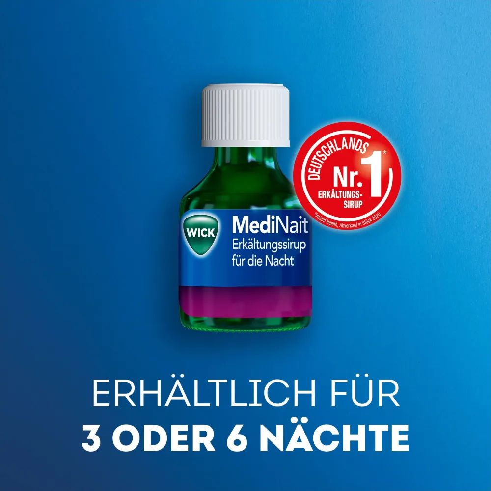 MediNait Erkältungssirup zur Linderung von 6 Erkältungssymptomen|WICK