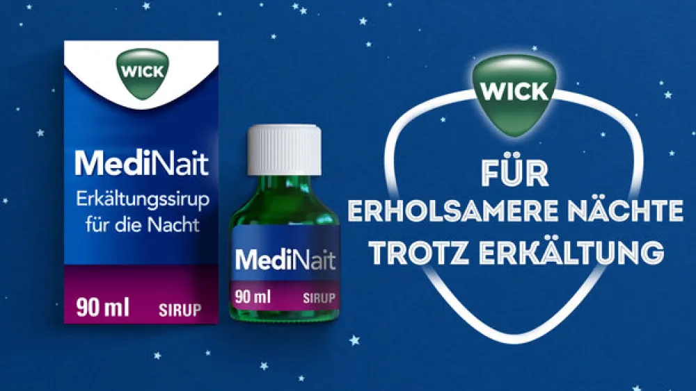 MediNait Erkältungssirup zur Linderung von 6 Erkältungssymptomen|WICK
