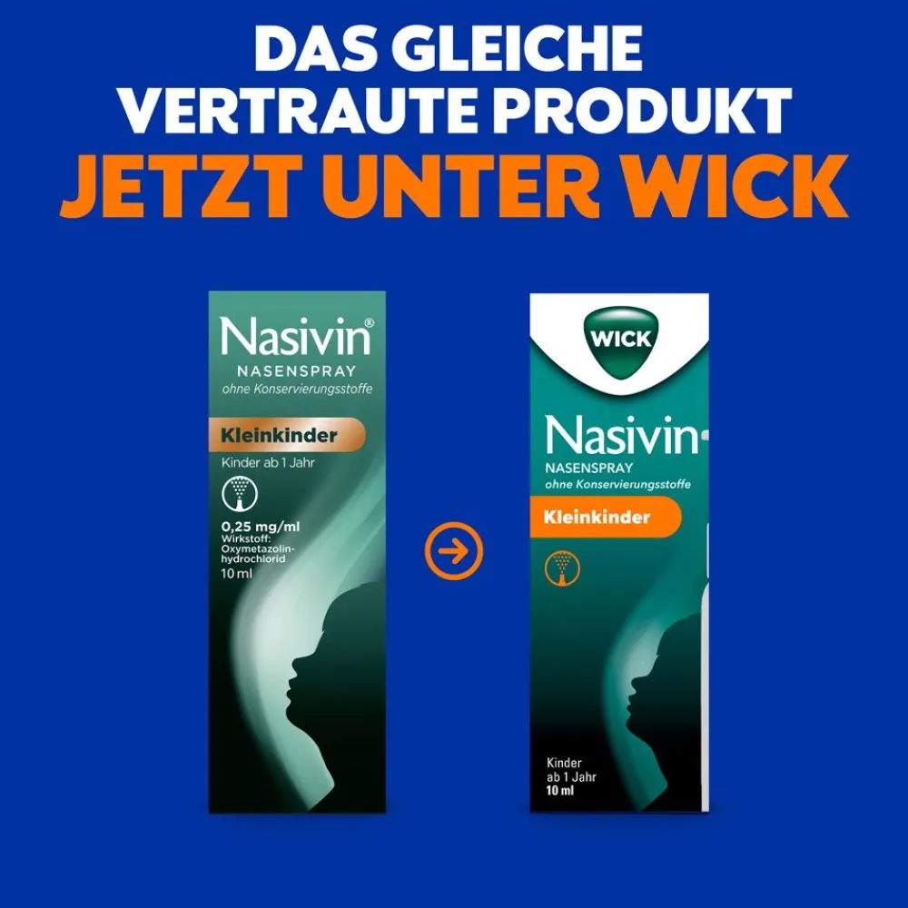 WICK Nasenspray Kleinkinder ohne Konservierungsstoffe, von 1 bis 6 Jahren|Nasivin Outlet