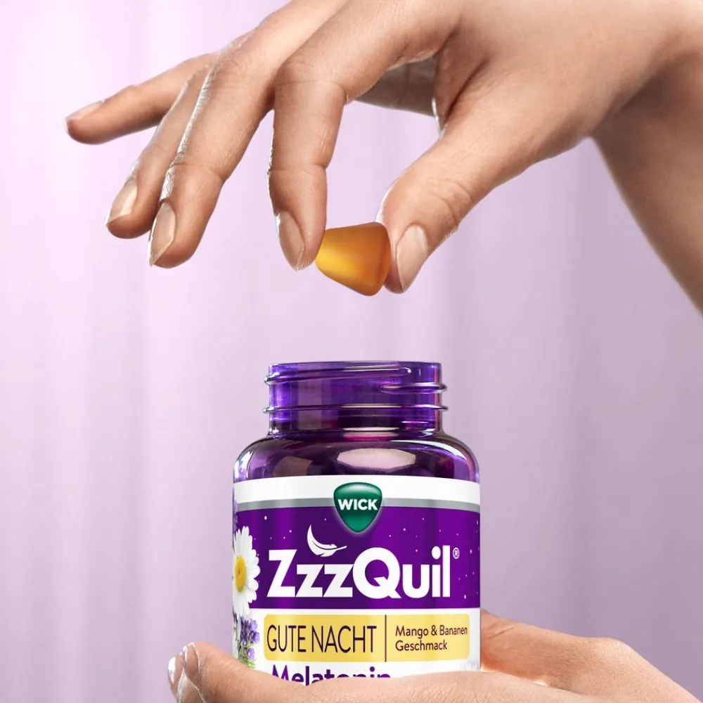 ZzzQuil® Gute Nacht, Einschlafhilfe* mit Melatonin Mango & Banane|WICK Best