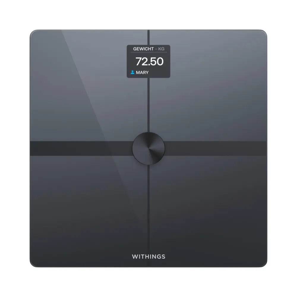 Body Smart schwarz Personenwaage Körperwaage aus Glas WLAN Bluetooth>WITHINGS Hot