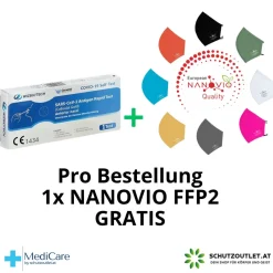 WizBiotech COVID-19 Antigen Corona Schnelltest + Gratis NANOVIO FFP2>BioTech USA Online