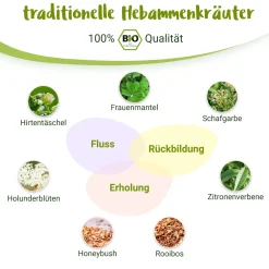 Wochenbett BIO Schwangerschaftstee mit Frauenmantel und Schafgarbe - von PregniVital®| New