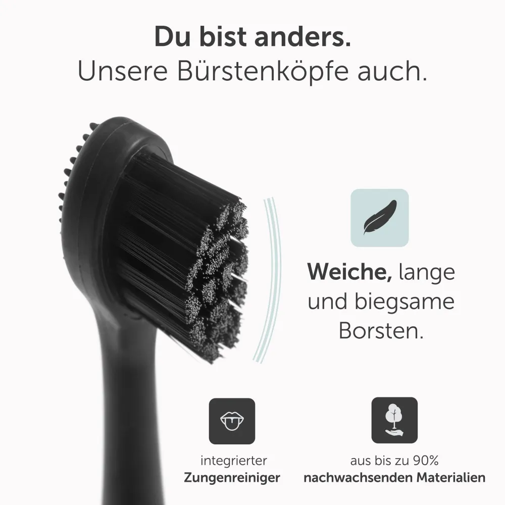 Bürstenköpfe Soft Ultimate Black|WONDERSMILE Best