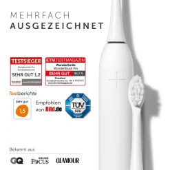 Schallzahnbürste Pro All White - Testsieger - 100 Tage risikofrei testen|WONDERSMILE Clearance