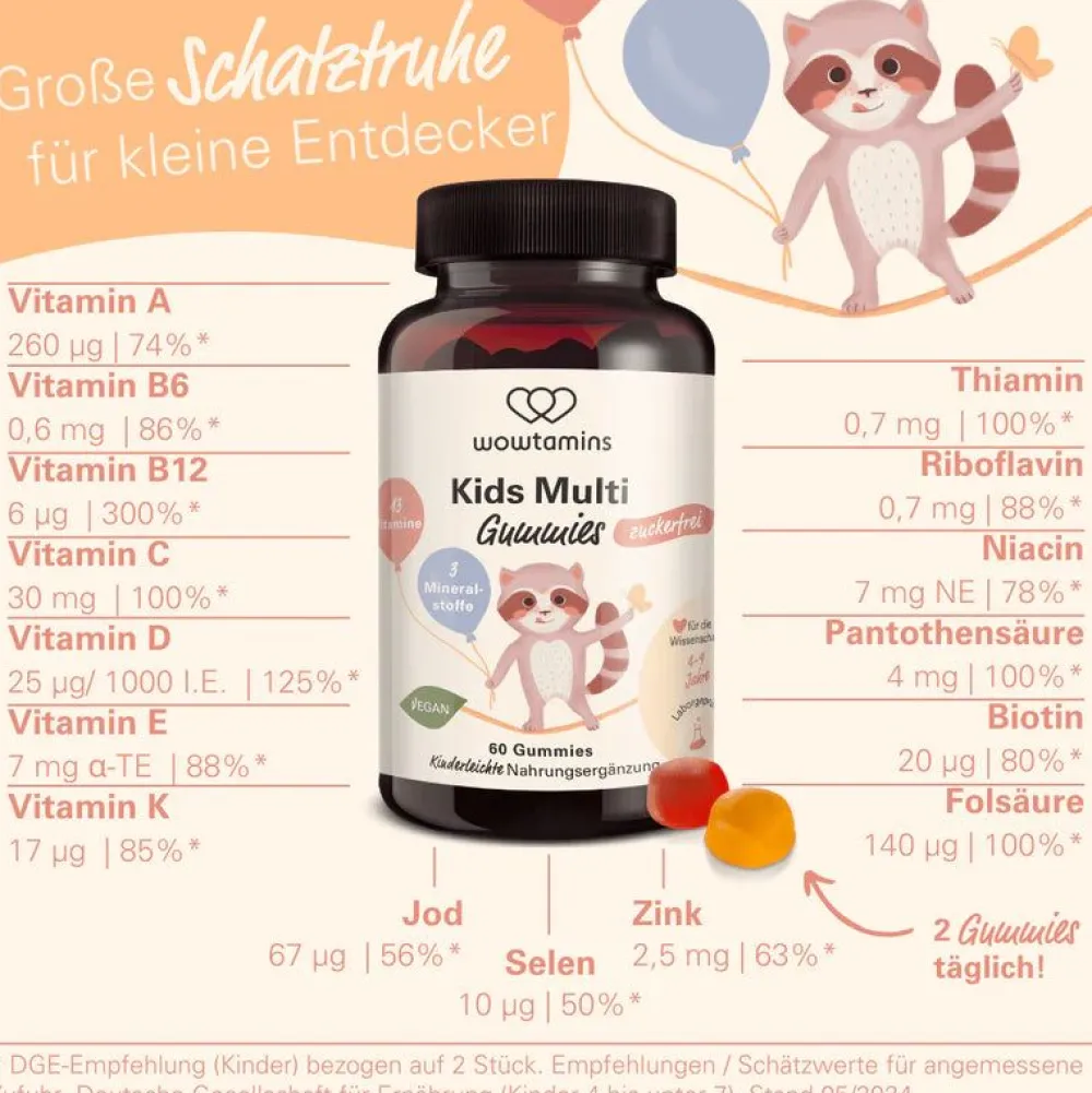 Kids Multi Gummies zuckerfrei>wowtamins